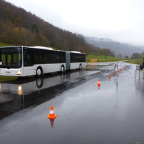 Sound power measurement for an articulated bus