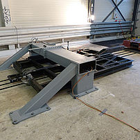 Test bench for tensile test to secure the suspension of Formula 1 vehicles