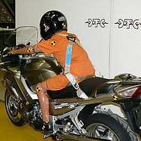 Prototyp Sicherheitsgurt für Motorradfahrer
